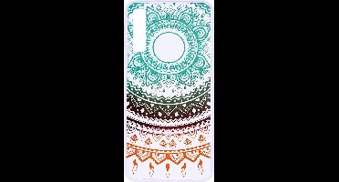 Shop4 - Geschikt voor Samsung Galaxy A7 (2018) Hoesje - Zachte Back Case Gekleurde Mandala