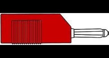MATING CONNECTOR 4mm WITH LONGITUDINAL OR TRANSVERSE CABLE MOUNTING, WITH SCREW / RED (BSB 20K) (HM1410)