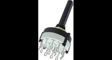 Velleman 8404-4 elektrische schakelaar Draaischakelaar Zwart, Wit