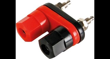 Dubbele Aansluitklem Rood/Zwart