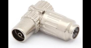 Haakse Tv-Plug 9.5Mm/2.3Mm - Vrouwelijk - Metaal