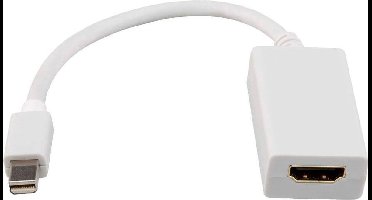 Dolphix - Mini DisplayPort Male Naar HDMI Female adapter - 20cm - Wit
