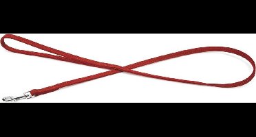 Beeztees leren looplijn Buffalo. Rood. 110 cm x 10 mm.