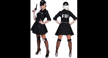 FBI agente zwart inclusief handboeien maat 32-34