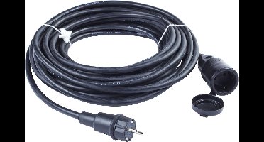 lightmaXX Power Extension Cord 3m 16 A, 3x 2,5 mm² H07RN-F 3G2,5 - Schuko stroomkabel