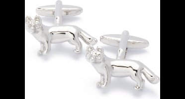 Manchetknopen - Vos Stilstaande Vos Zilverkleurig