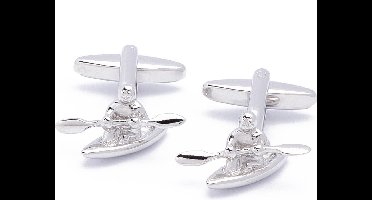 Manchetknopen - Kayak Kano Zilverkleurig