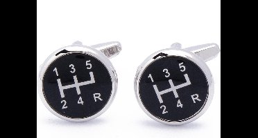 Manchetknopen - Auto Versnelling Zwart