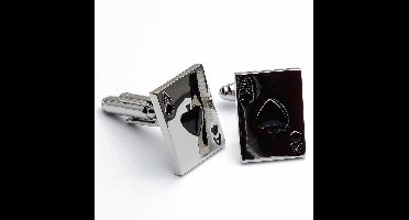 Manchetknopen - Kaarten Speelkaarten Schoppen Aas