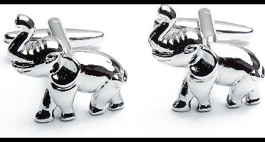 Manchetknopen - Olifant Afrikaanse Slurf Omhoog