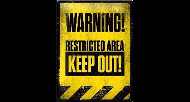 Metalen Plaat Warning Keep Out 30 x 40 cm