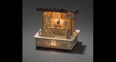 Konstsmide 2822-100 Houten figuur Markt N/A LED Natuur, Bruin Indirect licht, Schakelaar