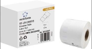 Renkforce RF-6027794, Wit, Zelfklevend printerlabel, Doorlopend etiket, Rol, Papier, Direct thermisch