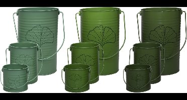 Esschert design - Groentinten windlicht set van 3