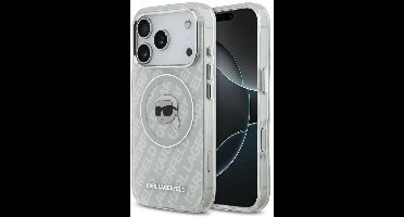 Karl Lagerfeld telefoonhoesjes voor iPhone 17 Pro - IML Karl Head Logo - MagSafe - Transparant