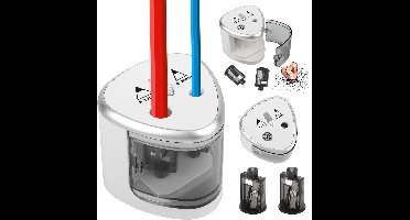 Elektrische Puntenslijper - Potloodslijper - Kantoorslijper met Opvangbakje