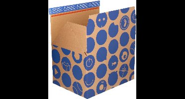 bol.com verzenddoos - 33x25x20 cm - 1.200 stuks - Autolock bodem - Plakstrip - 1 pallet