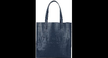 Ted Baker schoudertas Croccon Croc Effect Icon Bag Navy donkerblauw