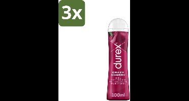 Durex Play Glijmiddel Crazy Cherry 100 ml - Bulkverpakking - 3 stuks