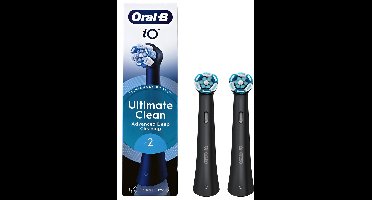 Oral-B iO Aufsteckbürsten Ultimate Clean – 2 Stück – Schwarz – Präzise Reinigung & Sanfte Zahnfleischpflege