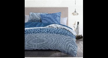 Boraboi® Stijlvol 3-delig katoenen dekbedovertrek in blauw voor twee personen,240*260 cm