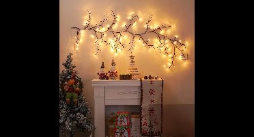 1 Stuk 96LED Zacht Wit Kunstmatige Wilgentak Licht - 180cm/71in USB Boomtak Lamp Voor Jaarrond Decor, Feeënrank Verlichting Voor Feestdagen, Twinkelende Mantel Muurdecoratie