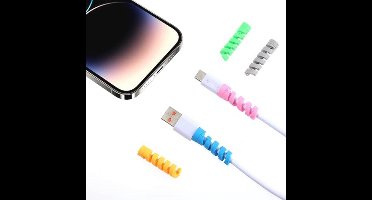 30 stuks herbruikbare siliconen kabelbeschermers voor telefoons en laptops