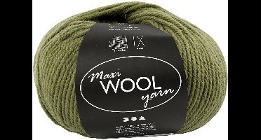 Creativ Company wolgaren olijfgroen - breigaren 100 gram 125 meter.