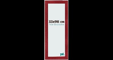 Your Decoration - Fotolijst 33x98 cm - MDF - Wijnrood Geveegd - Pisa