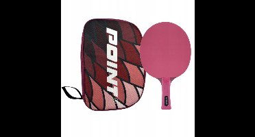 POINT Rose Tafeltennisset: Racket & Schoffels - Roze/Rood