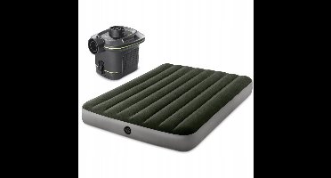 Opblaasbaar Tweepersoons Luchtbed 191x137cm met Elektrische Pomp
