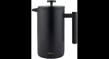 KINGHoff French Press 1 Liter – Mat Zwart – Dubbelwandig RVS – Luxe Koffie & Thee Zetter – KH-1996