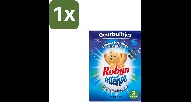 1 x Robijn Geurbuiltjes Intense 3 stuks per verpakking - Geur In Kleding - Langdurige Geur - Frisse Geur - Geurbuiltjes - Kledingkast Geur