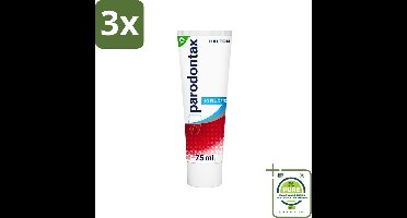3 x Parodontax - Tandpasta - Fluoride Vrij - 75ml - Grootverpakking - Tandpasta Fluoridevrij - Tandvleesproblemen - Natuurlijke Mondverzorging - Vegan Tandpasta - Tandplak Verwijderen