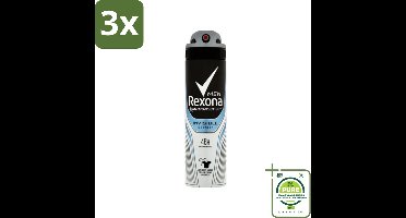 3 x Rexona Men - Invisible Ice Fresh - Deodorant Spray - 150 ml - Grootverpakking - Rexona Deodorant - Deodorant Spray - Anti-transpirant - Langdurige Bescherming - MotionSense