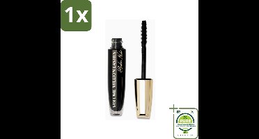 1 x L'Oréal Paris - Mascara - Volume Million Lashes Balm Noir - Zwart - 8,9 ml - Mascara - Wimpers - Volume - Verzorging - L'Oréal Paris