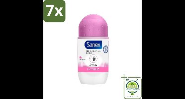 7 x Sanex - Deodorant - Dermo Invisible - Zichtbaar & Onzichtbaar - 50 ml - Grootverpakking - Sanex Deodorant - Antitranspirant - Witte Strepen - 24 Uur Bescherming - Deodorant Voor Dagelijks Gebruik