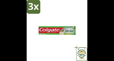 3 x Colgate - Herbal - Tandpasta - 125ml - Grootverpakking - Colgate Herbal Tandpasta - Kruiden Tandpasta - Natuurlijke Tandpasta - Gezond Tandvlees - Frisse Adem