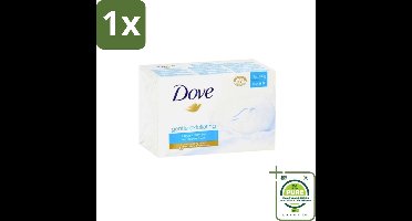1 x Dove - Zeep - Gentle Exfoliating - Verfrissend - 4 x 100 g - Dove Zeep - Exfoliërende Zeep - Hydraterende Zeep - Zachte Zeep - Dove Beauty Bar