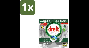 1 x Dreft – Vaatwascapsules – Platinum All-in-One – 15 Capsules - Vaatwasmiddel - Vaatwascapsule - Reinigingscapsule - Vetverwijdering - Glansspoelmiddel