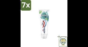7 x Aquafresh Tandpasta Coolmint 75 ml - Grootverpakking - Tandpasta - Frisse Adem - Fluoride - Suikerzuur Bescherming - Gezond Tandvlees