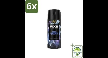 AXE - Deodorant Spray - Blue Lavender - Premium Geur - Rustgevend & Fris - 150 ml - Voordeelverpakking - 6 stuks - Deodorant spray - Lavendel geur
