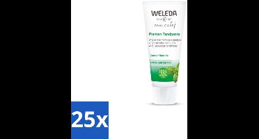 25 x WELEDA - Planten tandpasta - 75 ml - Natuurlijke Tandpasta - Tandvlees Kalmeren - Tandvlees Versterken - Kamille Extract - Mirre