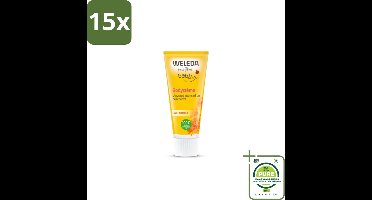 15 x WELEDA - Bodycrème - Baby & Kind Calendula - 75 ml - Grootverpakking - Babycreme - Babyverzorging - Natuurlijke Babycreme - Calendula Creme - Gevoelige Huid