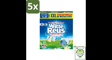 5 x Witte Reus - Waspoeder - Witte Was - 90 Wasbeurten - 4,5 kg - Grootverpakking - Waspoeder - Witte Was - Vlekkenverwijderaar - Wasmiddel - Waskracht