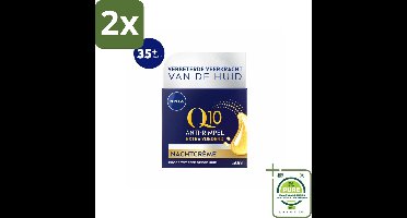 NIVEA - Nachtcrème - Q10 Extra Voedend - Voor droge huid - Anti-Rimpel - Met Creatine - 50 ml - Voordeelverpakking - 2 stuks - NIVEA Q10 - Nachtcrème