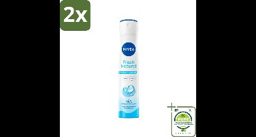 Nivea - Deodorant Spray - Fresh Natural - 0% Aluminium - 200 ml - Voordeelverpakking - 2 stuks - NIVEA deodorant - Deodorant spray