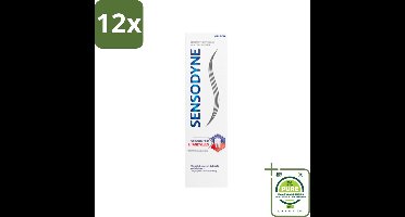 Sensodyne - Tandpasta - Gevoeligheid & Tandvlees - Tandvleesverzorging - 75 ml - Voordeelverpakking - 12 stuks - Tandgevoeligheid - Tandvleesproblemen