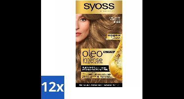 SYOSS - Oleo Intense 8-60 Honing Blond - Haarverf - Zonder Ammoniak - Grijsdekking - Langdurige Kleur - Voordeelverpakking - 12 stuks