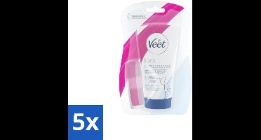 Veet - Ontharingscrème - Gevoelige Huid In Douche - Gemakkelijk Gebruik - 150 ml - Bulkverpakking - 5 stuks